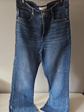 LOFT Womens Dark Blue Bootcut Jeans